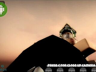 roblox whore with a big ass gets into some naughty action for fun