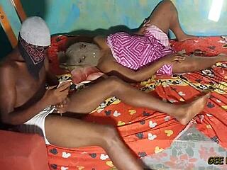 Ebony Queen Ameatur Shows Off Curves in Steamy Action Scene