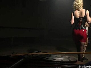 Busty Lezdom Dominates Young Lesbian In Group Session