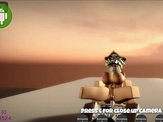 roblox whore with a big ass gets into some naughty action for fun