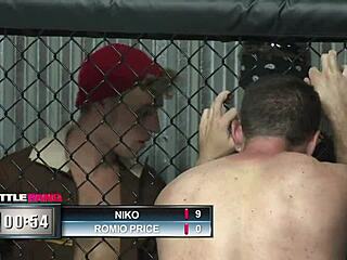 Can you believe it? Sophie Dee dominates the battle bang ring with anal play and stockings!