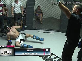 Can you believe it? Sophie Dee dominates the battle bang ring with anal play and stockings!