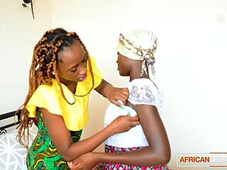 wow! real african best friends squirt hard from steamy lesbian anal play