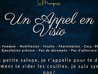 French Femdom Hints At Guiding Your Jerk-Off Session In Video Call