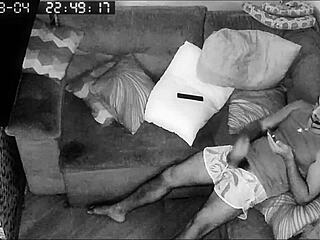 ip cam catches this amateur in a fetish masturbation session