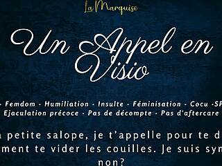 French Femdom Hints At Guiding Your Jerk-Off Session In Video Call