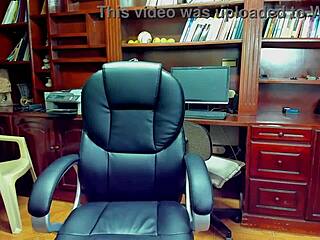 Teen Secretary Intensely Masturbates Anal In Office