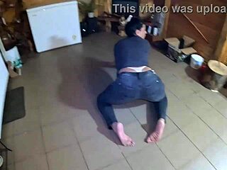 oh god, face-fucking in tight jeans leads to cum play with this curvy latina mommy!!