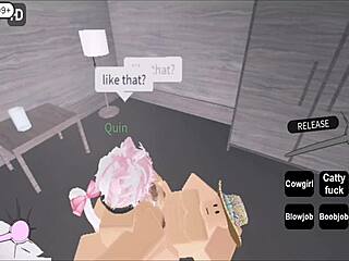 Roblox character engages in intimate moment with cute girl