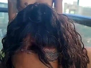 kashofficials gets strapped by renity love on the balcony