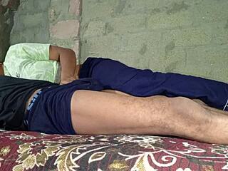 Indian bhabhi gets dominated in dorm, roommate puts dick in her mouth.