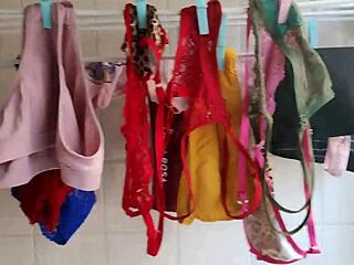 Husband Plays With Panties And Jerks Off As Wife Goes Out With Follower