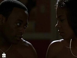 Sanaa Lathan gets nude and gives a blowjob in Love 2001.