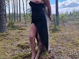 i handcuffed this beautifull milf to a tree in the public forrest and fucked her real good, her ass bouncin'.
