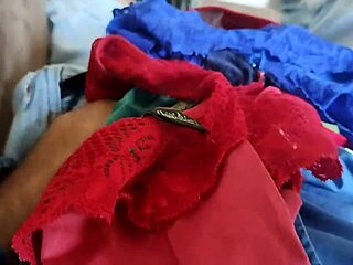 Husband Plays With Panties And Jerks Off As Wife Goes Out With Follower