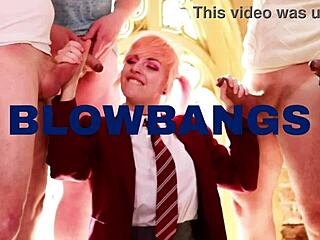 Hot British College Student Sucks Anonymous Cock At The Milking Table