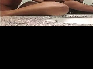 Bent over doggystyle with my babymama's big black cock in homemade video.