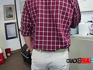 Bearded Hipster Hunk Gives Intense Gay Queer Blowjob to Black Stud