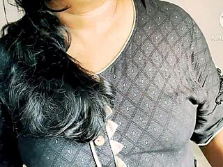 sexy indian wife bends over for deepthroat blowjob with neighbor boys in the kitchen