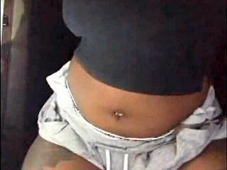 Ebony Milf Flashes Huge Tits