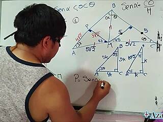 Asian Nerd Student Fucks Teacher in Bedroom