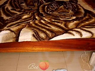 petite amateur preps for sloppy deepthroat on set upside down