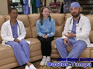 Dr Tampa Handles Commissary Cash with Serena Morgan! Backstage Humiliation in Florida with Handcuffs and Gloves.