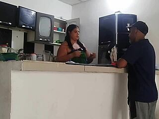 Perverted Neighbor Visits For Sugar And Ends Up Fucking Huge Colombian Ass With Hard Cock Leading To Anal Creampie