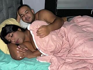 stepbrother mistakes stepsister for wife, fucks her hard and fills pussy with cum