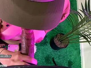 brazilian babe tries deepthroat on big black cock