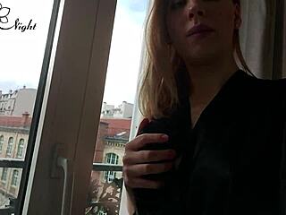 Babe sent video message lover from paris and masturbate pussy
