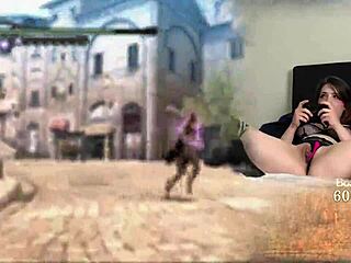 Sexy Bimbo Plays Bayonetta Episode 4 with Lovense Vibrator Connected