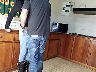 passionate quickie in the kitchen