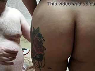 Old Man Licks Young 18+ Teen's Big Tits Covered In Whipped Cream.