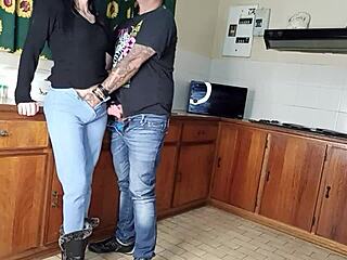 passionate quickie in the kitchen