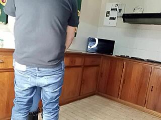 passionate quickie in the kitchen