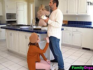 sweet daughter barely keeps her stepdads cock