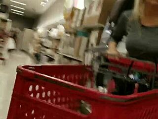 Big ass granny caught in filth trap at the shop 😂