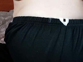 Pregnant MILF Spits on Her Big Tits and Nipples