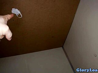 feeling so excited getting drilled at the gloryhole with big tits