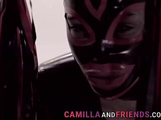 Shemale in Latex Bangs Her Boy with Intense Action