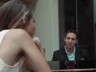 Alexis james pleasures tight pussy on piano