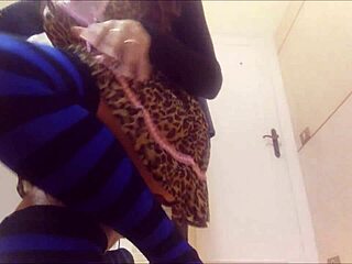 Milf chooses between pussy and cock in POV crossdressing