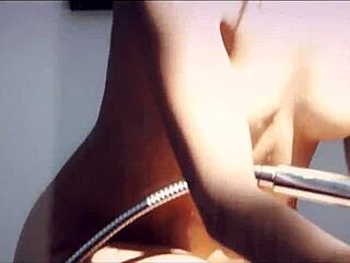 housewife milf blonde has sex with the gardener outdoor