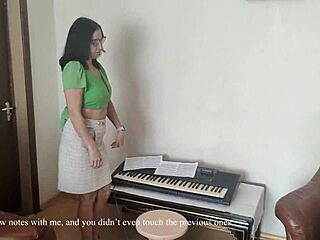 Strict teacher has sexual experience with Tantaly sex doll and big cock during music lesson