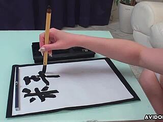 Japanese girl renka shimizu cock sucking and writting uncensored