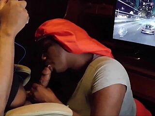 Playing Nfs While Getting A Blowjob, She Swallows Every Drop 😋🍆