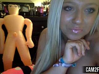 Hot blonde free webcam voyeur porn video captures every steamy moment in detail.