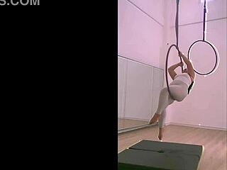 Pinay Pole Dancer Wears Heels for Aerial Hoops