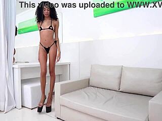 Oh honey, this slim Japanese-Brazilian girl gets fucked by big white and black cocks, gaping in anal DAP